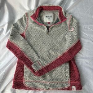 Weird fish| Pink and Gray Quarter-Zip Sweater Sz 12